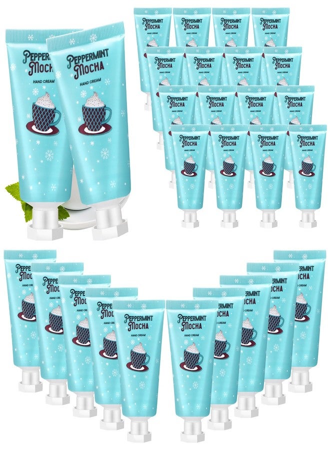 Heigble 30 Pcs Holiday Hand Cream Bulk Winter Gifts for Women Christmas Party Favors Mini Hand Lotion Set 1.1 Fl oz Travel Size for Dry Skin Women Mom Coworkers(Peppermint Mocha) - Image 1
